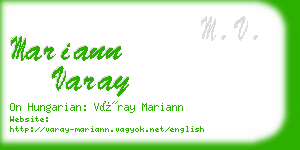 mariann varay business card